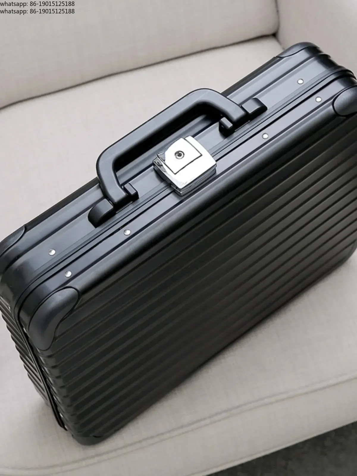 Suitcase All Aluminum Magnesium Alloy Toolbox Metal Box 14 Inch Computer Box File Box Business Portable Male