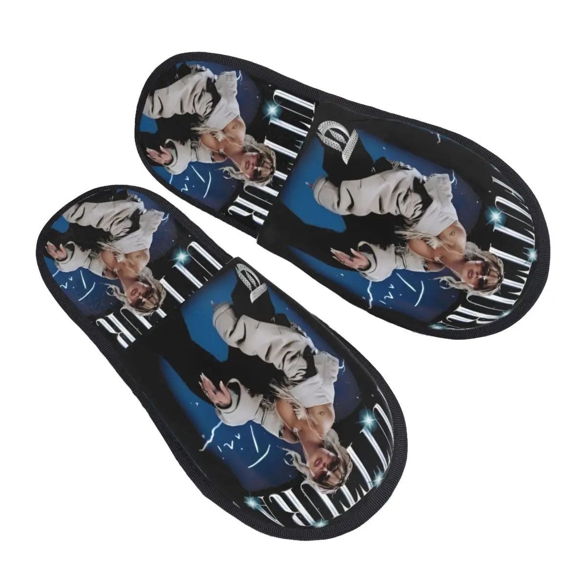 

TINI STOESSEL Futtura Tour Winter Home Cotton Slippers Indoor New Album Soft Household Fur Slippers Slides Non-skid