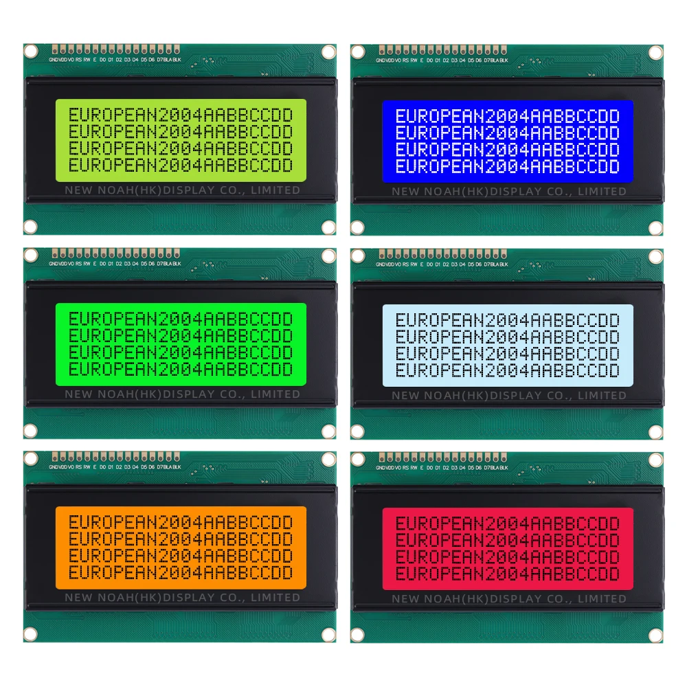 European Gray Film Blue Letters 2004A 4*20 4X20 2004 Industrial Control Industrial Display LCD Screen ST7066U Font Screen