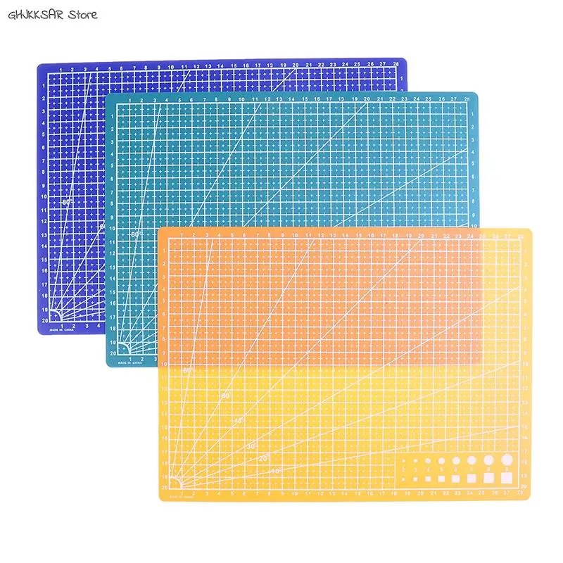 A4 PVC Cutting Mat Pad Patchwork Cut Pad Patchwork Tools Manual DIY Tool Cutting Board Double-sided Durable 22x30cm