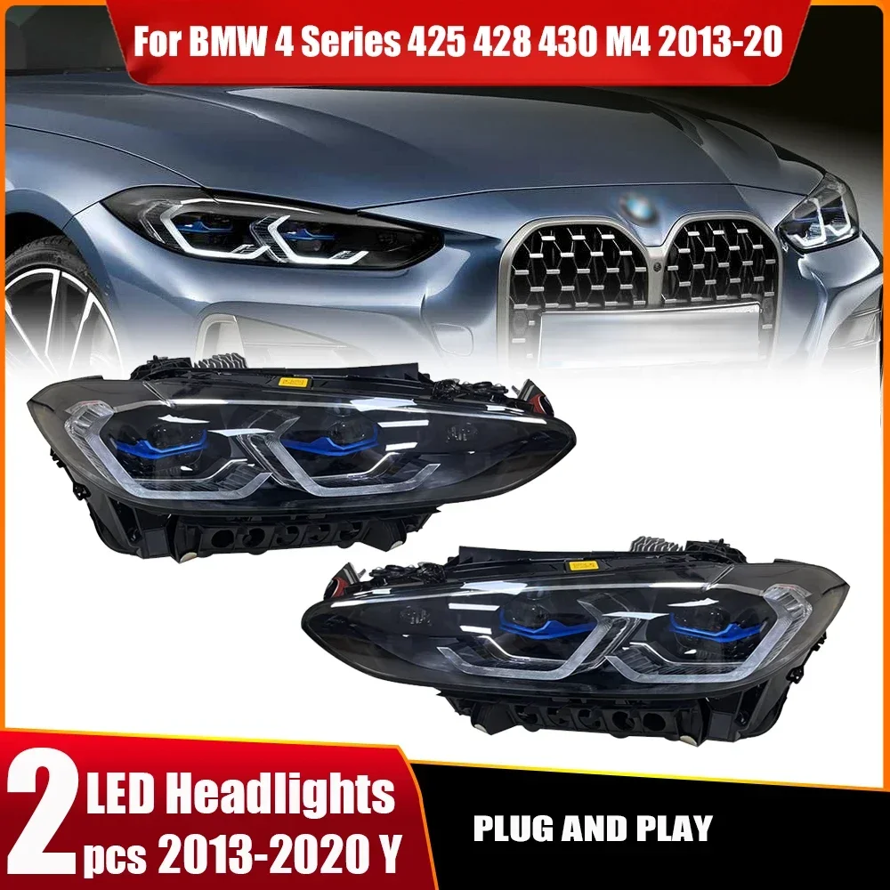 

1pcs car bumper 4series headlamp for BMW headlight 425 430 435 M4 LED car accessories for BMW fog light