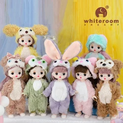 New Mini Fashion Doll 16CM Girl Toys Doll Dress Up with Cute Pajamas Eye Mask Movable Joint Body for Kids Birthday Gift