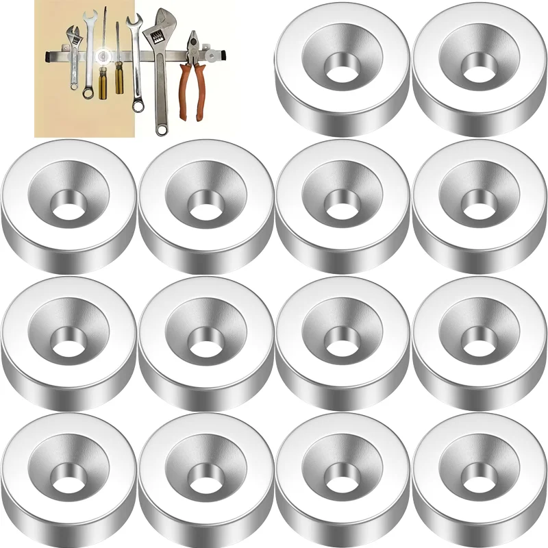 10/20/30/50Pcs with Countersunk 18x3-4mm Discs Portable Fridge Magnets Multi-functional Magnetic Hook Push Pin Home Organization