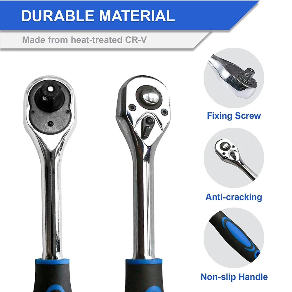 New Ajustable Socket Ratchet Wrench 1/2