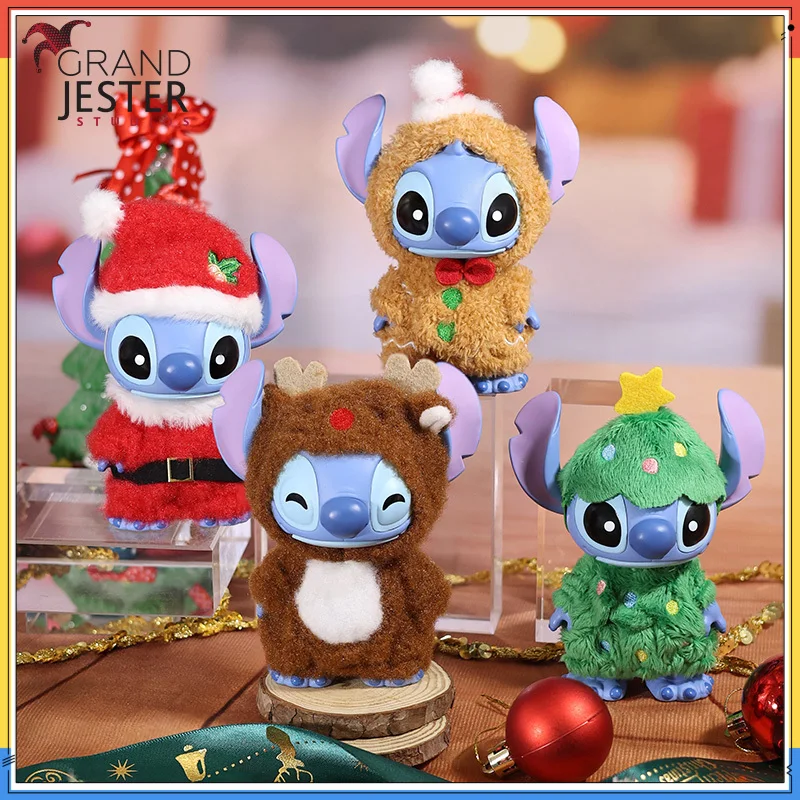 新入荷-スティッチ-クリスマス-キュートな服を着たフィギュア-スティッチフィギュア-トレンドのブラインドボックス-キュートな飾り-ホリデーギフト