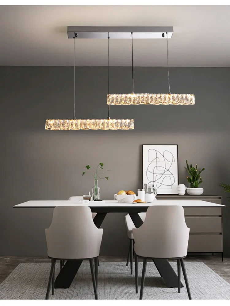 Modern Ceiling Chandelier Lights K9 Crystal Lamps For Living Dining Room Kitchen Bedroom Led Dimmable Lustre Home Decor Lighting