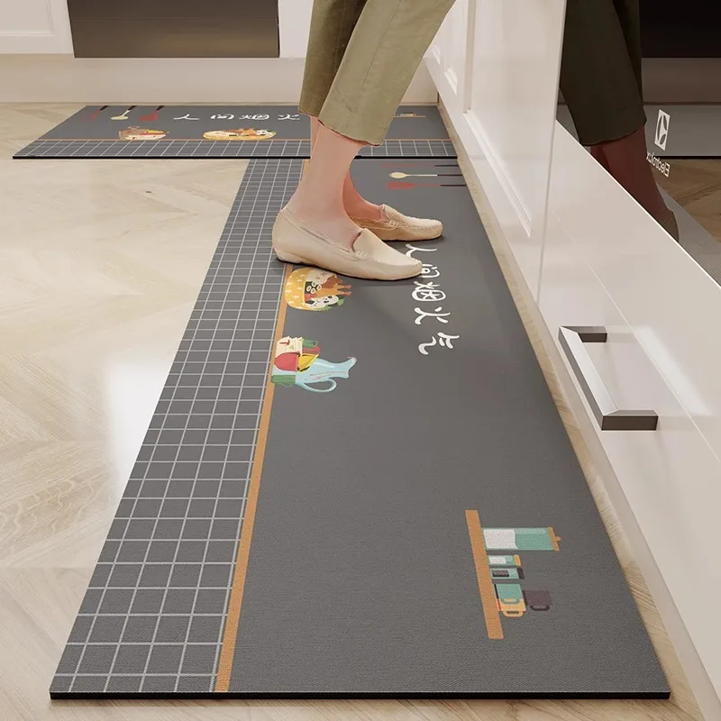 VIKAMA's New Minimalist Rug For Kitchens, Laundry Rooms, Dining Areas Water-Absorbing And Easy-To-Clean Foot Mat Home Decoration