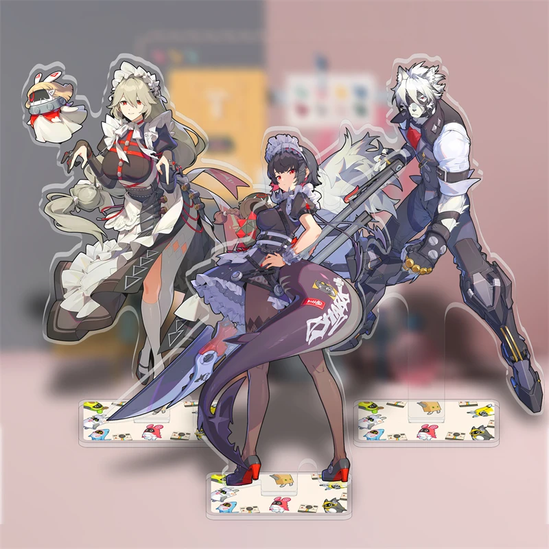 Game Zenless Zone Zero Collection Toys Ellen Joe Cosplay Acryli Figure Hoshimi Miyabi Rainbow Film Stand Desk Decor Gifts