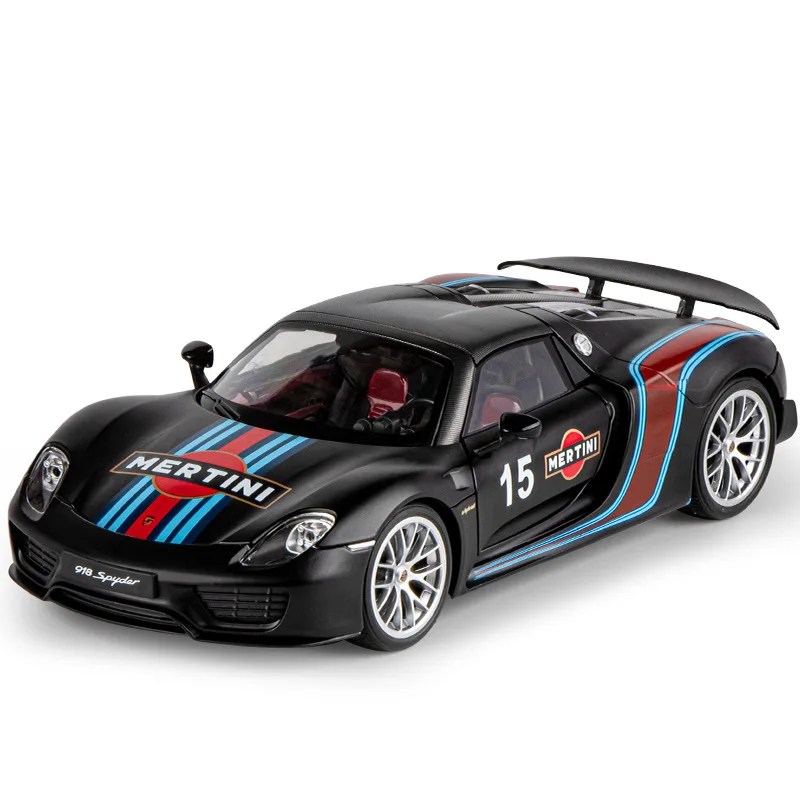 Druckguss-Legierung, Maßstab 1:18, Martini Super Car, Modellsammlung, Minaiture Voiture, Heimdekoration, Metallspielzeug, Fahrzeug, Junge, Geburtstagsgeschenk