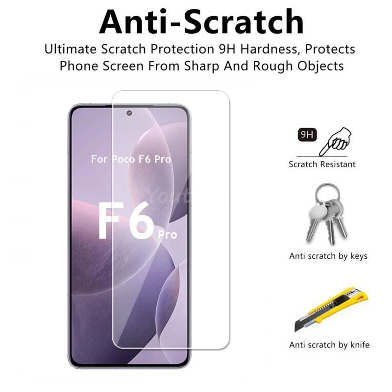 For Xiaomi Poco F6 Pro Glass Poco F6 Pro Tempered Glass Phone Screen Protector Flim 9D Camera Flim Poco F6 Pro Glass Tempered