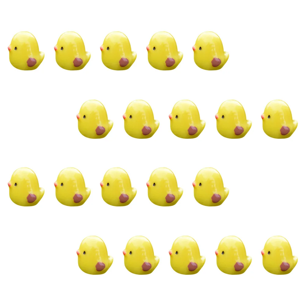 

Little Yellow Chicken nament Decorative Miniature Adorable Figures Household Desktop Figurines Kids Toys PVC Durable Reusable