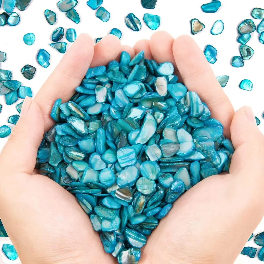 

QICQDRAM Crushed Shells for Crafts About 1 405g/14.28oz Small tural Crushed Shells Bulk for Crafts Beaching Wedding Decoration