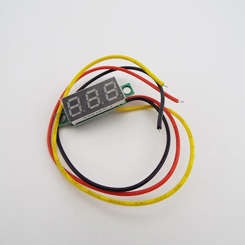 0.28 Inch Ultra Small DC Digital Display Adjustable Three Line DC 0-100V Battery Voltmeter 2-Line 3-Line Universal A1