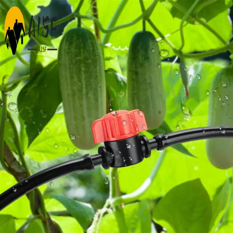 

A15F-50 шт. 1/4 дюйма колючий запорный клапан, трубка для капельного орошения, соединительный клапан, клапан капельного орошения для трубок 1/4 дюйма