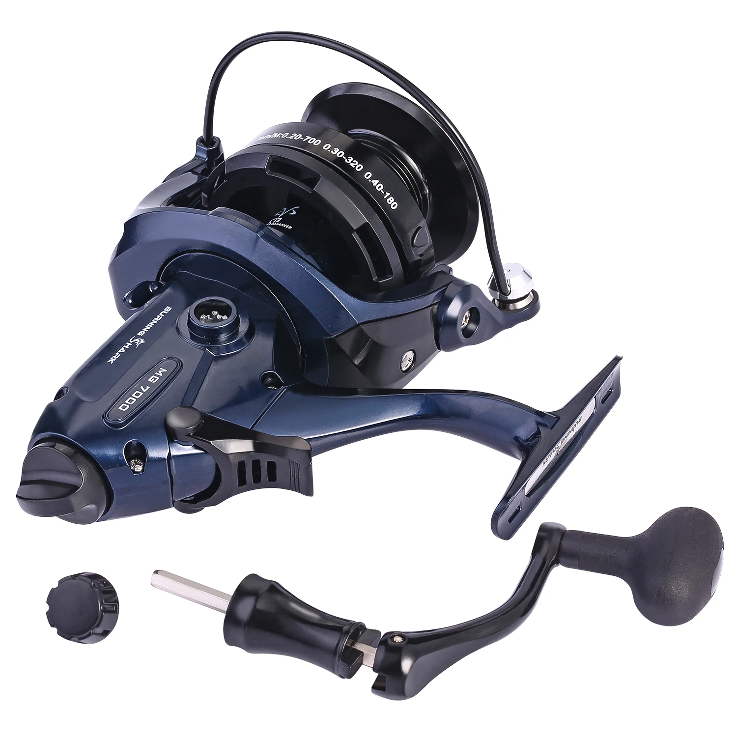 Sougayilang 7000 13+1BB Spinning Reel 10KG Strong Drag Power 4.7:1 High Speed Gear Ratio Carp Fishing Reel Tackle