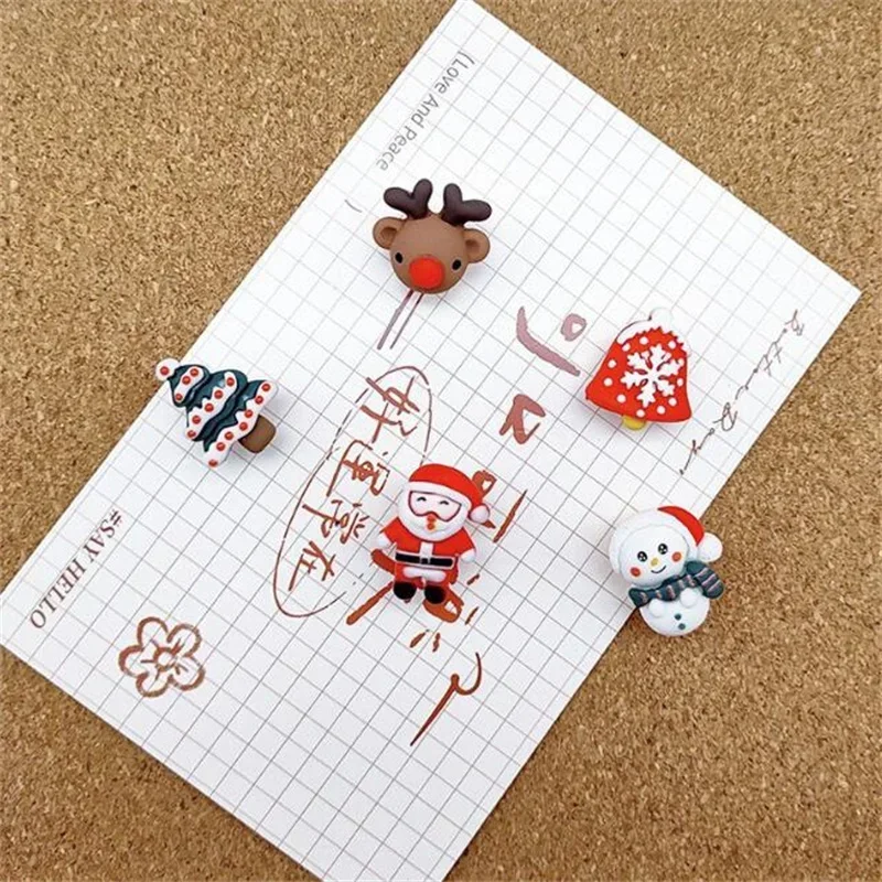 Christmas Shape Push Pin Xmas Thumb Tack Decoration Pushpins Cork Board Picture ThumbTacks Fixed Photo Wall Map Pins