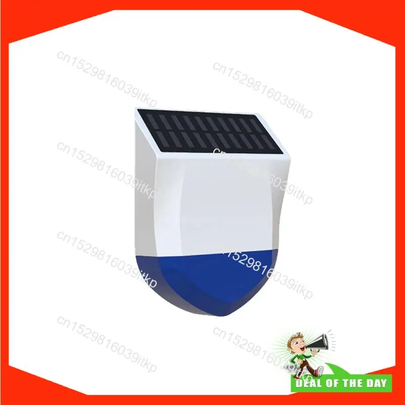 

August 1Set Rainproof Sunproof Alarms Solar Sound And Light Alarms ABS Sound And Light Alarm Zigbee Alarm