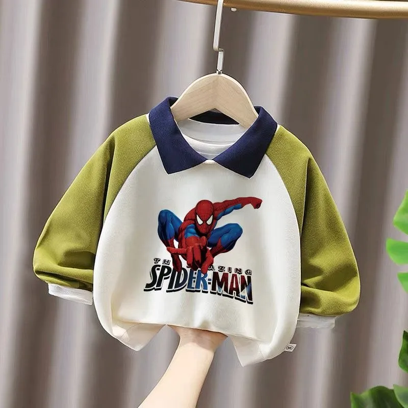 Marvel Cartoon Anime Spiderman Sweat à capuche pour hommes, mode automne et hiver élégant polyvalent décontracté ample chaud haut à manches longues