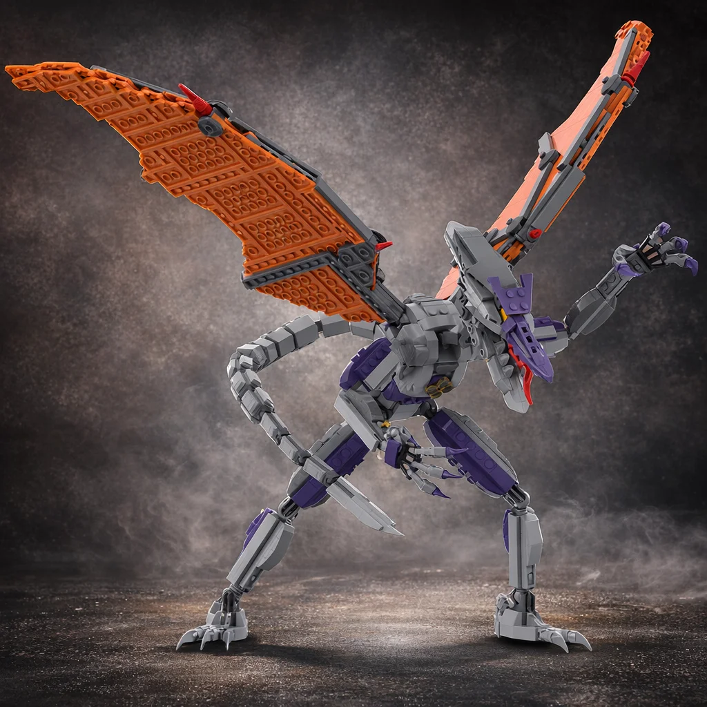 

MOC Space Dragon Pirate Captain Mechanical Beast Building Blocks Dark Guardian Figure Model Bricks Gift for Men Adult Fans