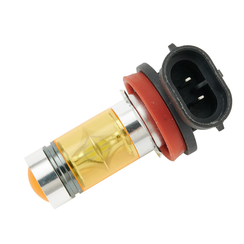 2Pcs 100W 4300K Yellow LED Fog Light Kit for H11 H8 H9 Vehicles Supporting Driving Light and For DRL Applications