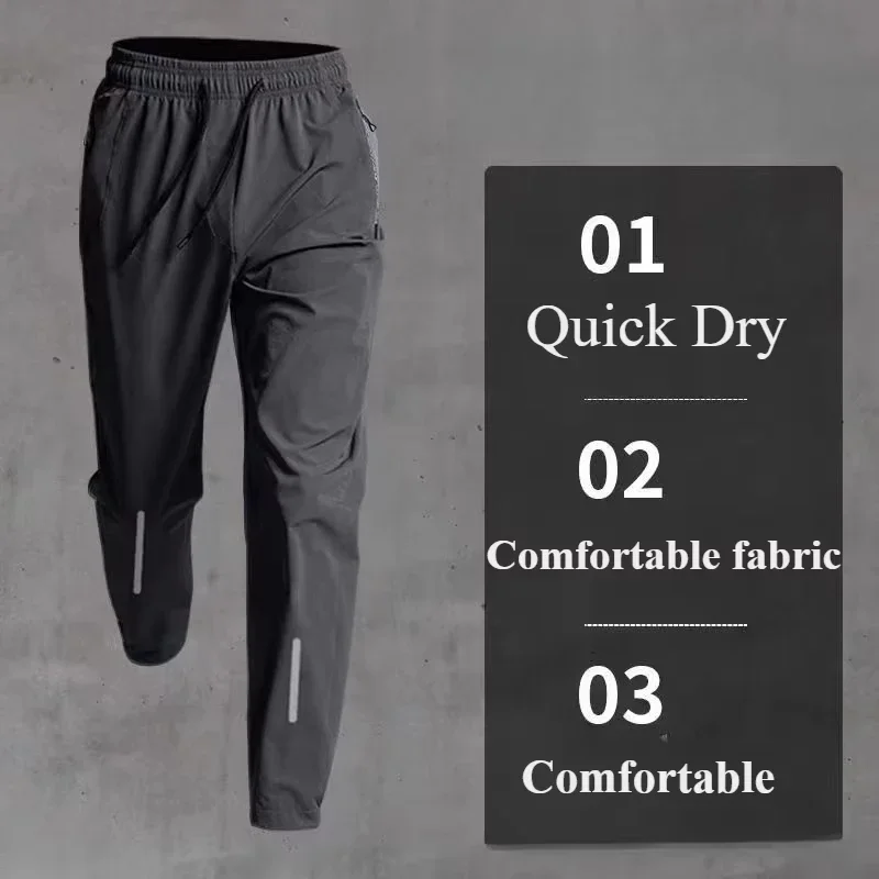 2Pcs Men's Sportswear Summer Fall Ice Silk Loose Running Training Clothes Quick Dry Breathable T-shirt Outdoor Fitness