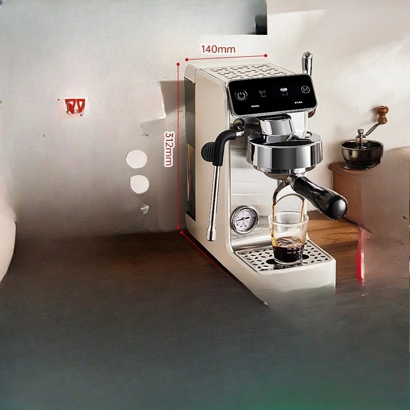 Cafetera italiana semiautomática para el hogar, pequeña espuma de leche comercial de preparación en frío