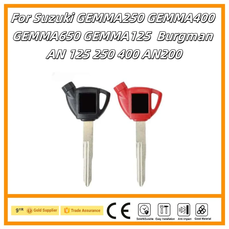 for Suzuki magnet anti-theft lock an200 an250 an400 AN650 Burgman an125 250 400blank key motorcycle replace uncut keys