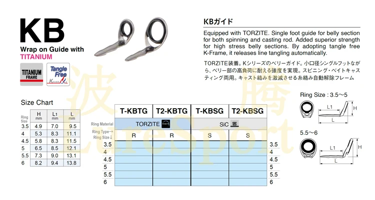 FUJI Titannium Frame10pc Set TORZITE Ring TLRVTG10 TKBTG TKTTG TKGTT SIC Ring TLRVSG10 TKTSG TKBSG TKGST Rod Building Component