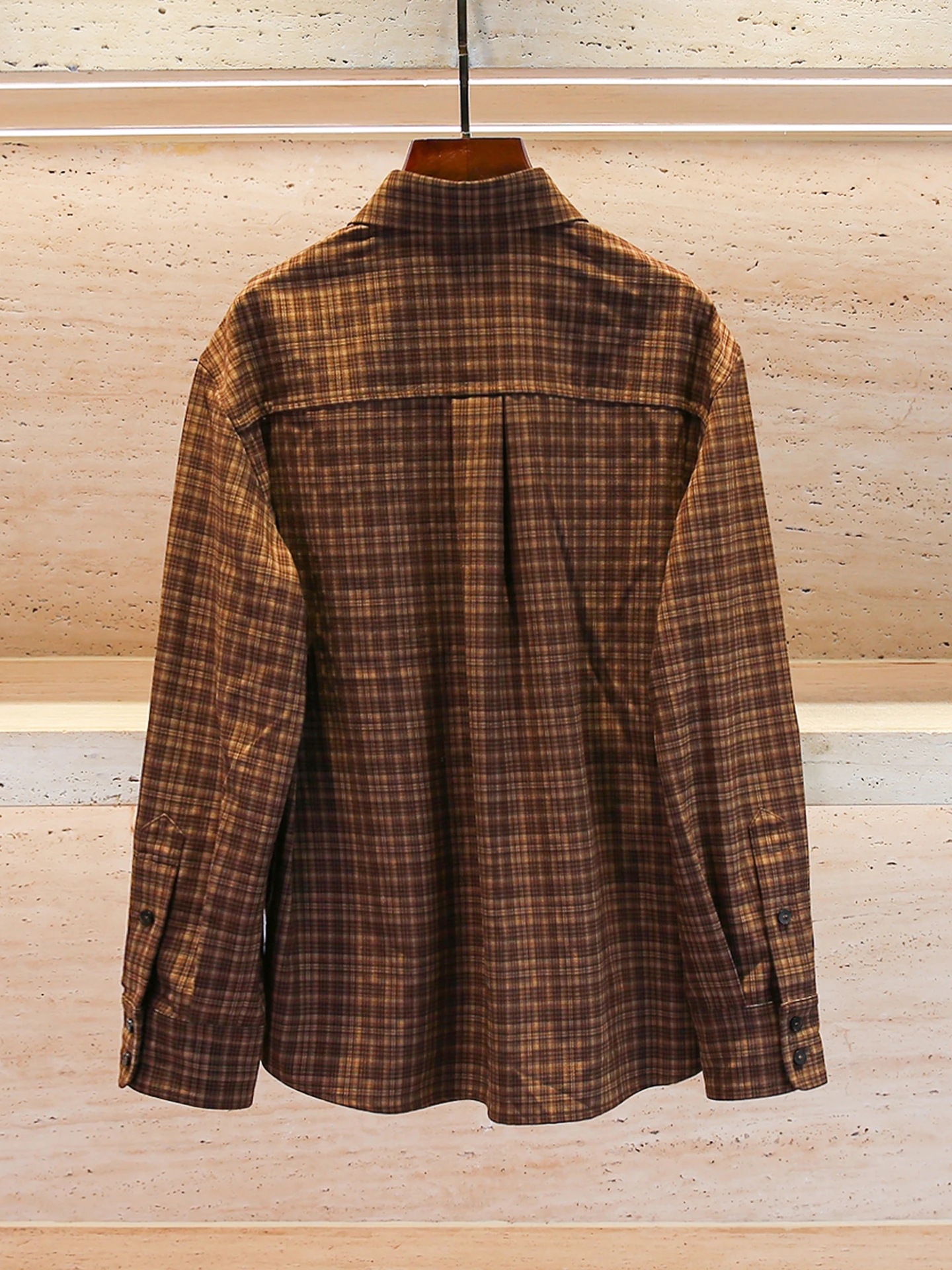 

High-End Women's Plaid irt Casual Loose Fit Turn-down Collar Top Vintage Sle Commute Faion Chinese Brand Autumn New Arr...