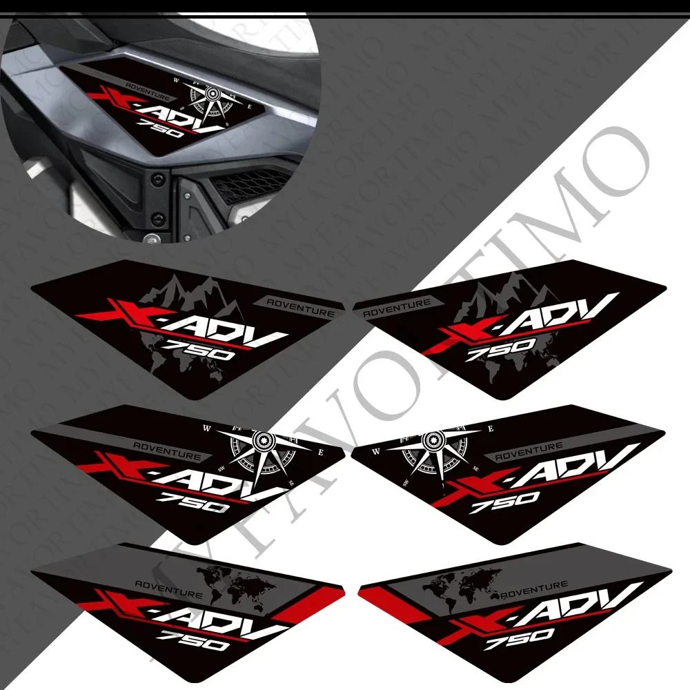 Stiker motor 2021-2024, Kit bantalan pelindung tangki roda lutut cangkang Fender badan untuk Honda X-ADV XADV X ADV 750