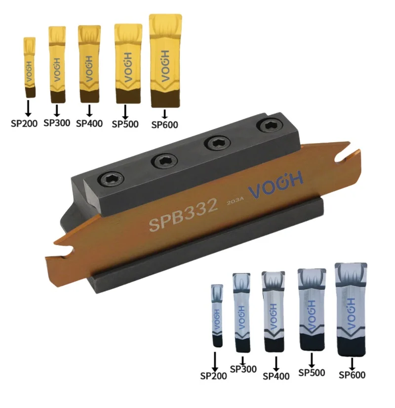 Sp inserções sp 200/300/400/500/600 lâmina de ferramenta sp226/326/426/526/626/232/332/432/532/632 torno grooving corte cortador smbb titular