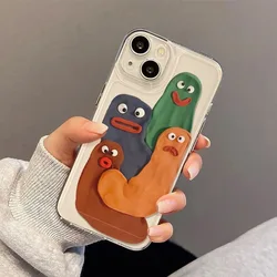 Funny Silly Putty Phone Case For iPhone 11 12 13 14 15 16 Pro Max XR X XS Mini 8 7 Plus SE 2020 Fashion Clear Case