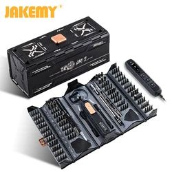 180In1 JAKEMY Black Precision Cordless Electric Screwdriver Set Magnetic Bits Multifunction Repair Kit For mobile Phone/Glasses