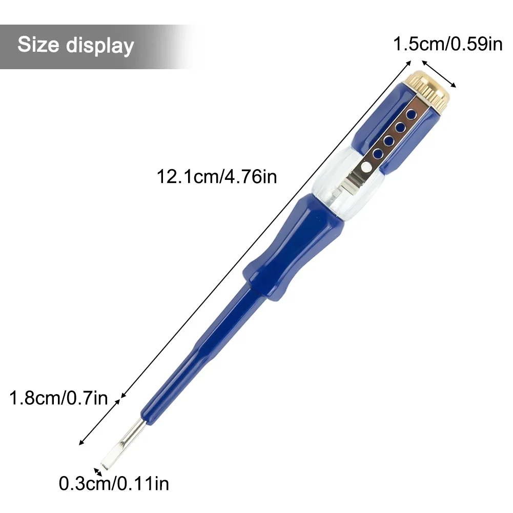 Random Color Multifunctional Test Pen Flat Screwdriver 121mm Accessories Electric Tool Hand Tool LED Replacement Spare Parts