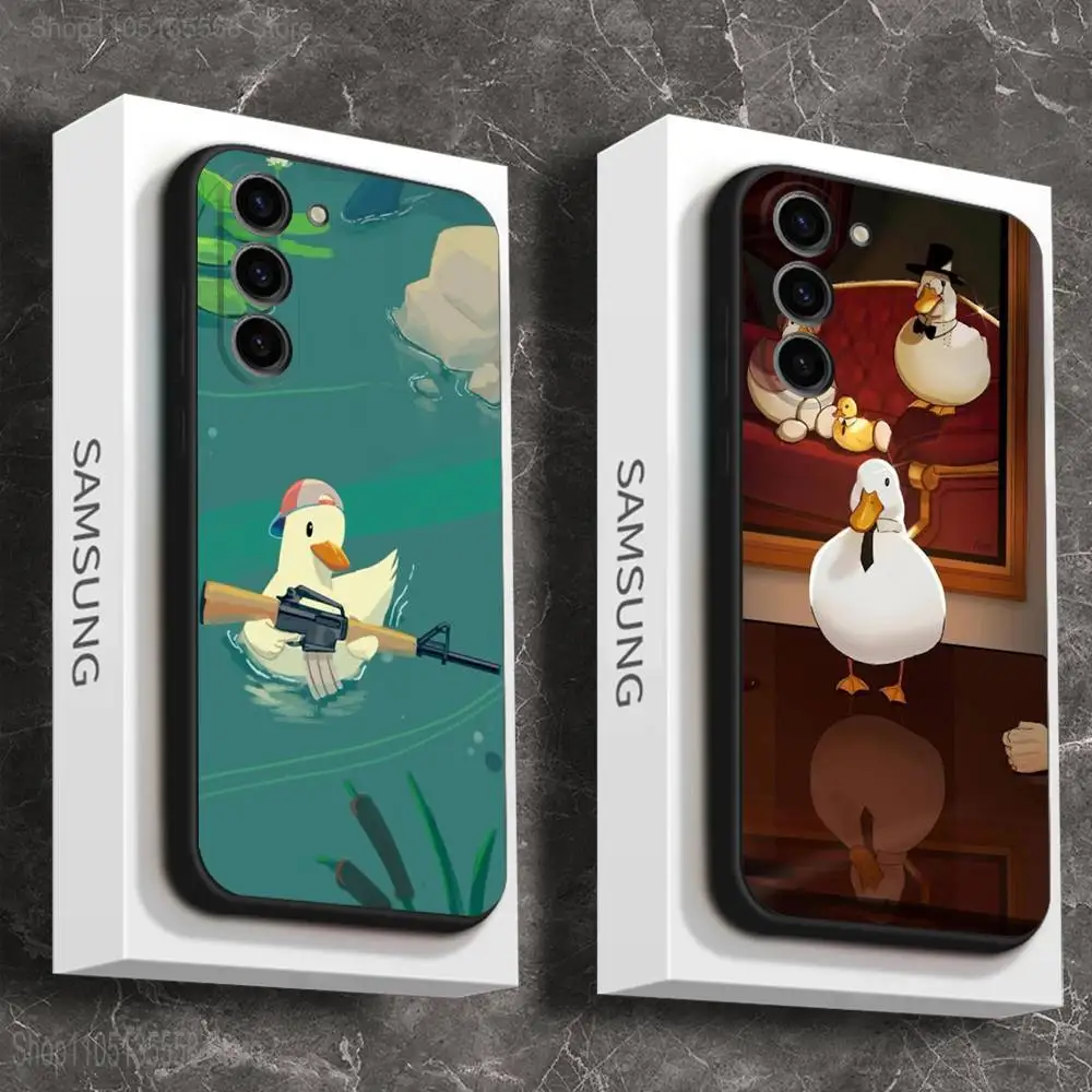 

Funny D-DucK Goose meme Phone Case For Samsung Galaxy A 91,80,73,72,71,53,52,51,22,5G Shockproof Soft Black Cover