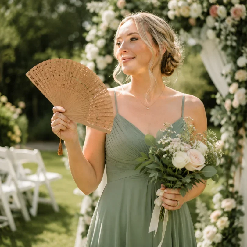 1PC Foldable Hand Fans,Hand-Crafted Handheld Fans  for Bachelorette Party,Beach Days, Graduation,