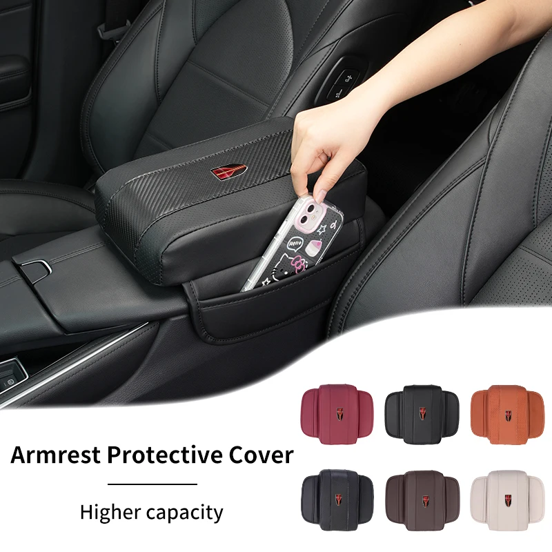 Car Armrest Box Booster Pad with Storage Bag Auto Accessories For Hongqi HS5 H5 H9 E-QH5 HS7 E-HS9 H7 E-HS3