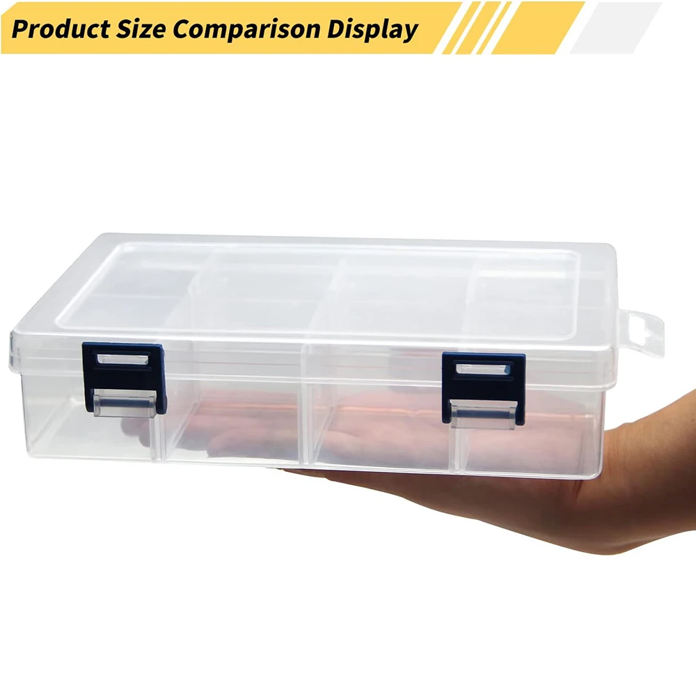 Adjustable Tools Storage Box 8 Grids Compartment Plastic Organizer Screw Holder Case 2013.54.5cm for Pill Hardware Tool