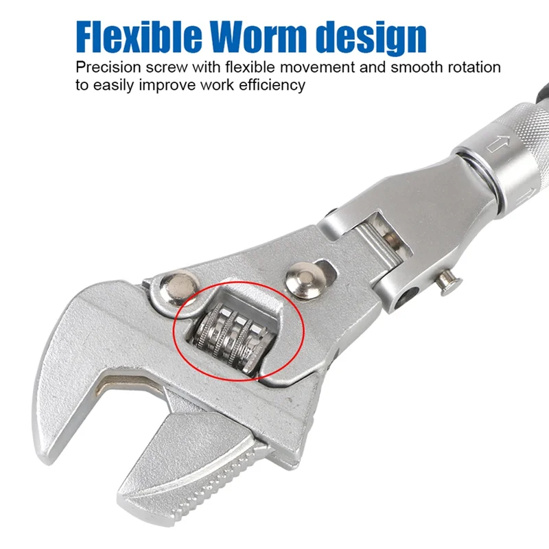 B69C Spanner Steel Spanner Multifunctional Five-In-One 10-Inch Retractable Adjustable Wrench