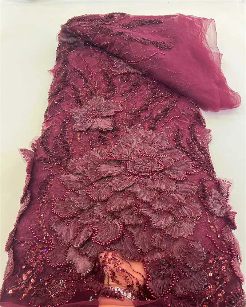 

Высококачественное африканское кружево с пайетками и бисером для женских свадебных и вечерних платьев, кружевная вышивка, сетчатое кружево, новейший дизайн