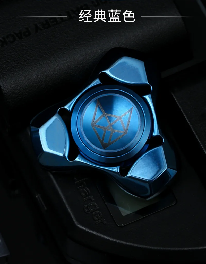 Fox-大人用のステンレス鋼フィジェットスピナー,大人用の金属製ハンド