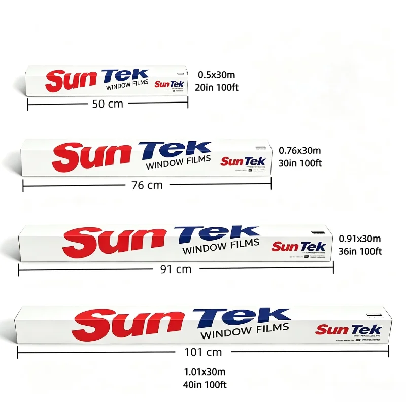 Suntek Premium Auto Window Film 20IN/30IN/36IN/60IN Nano Ceramic PET High Heat Insulation UV99% IRR99% Optical Clarity No Fading