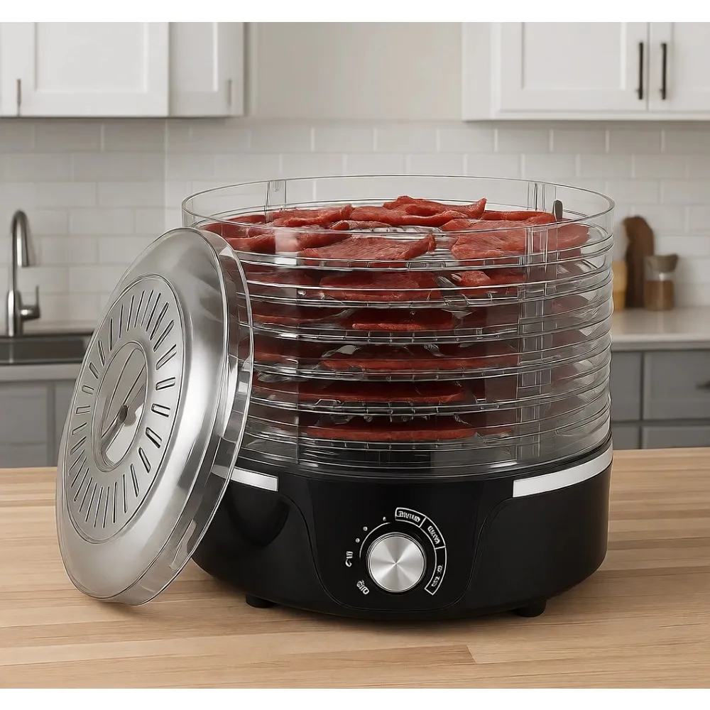 

5 Tray Food Dehydrator with Adjustable Temperature for Jerky Herbs Fruit Veggies Dried Snacks