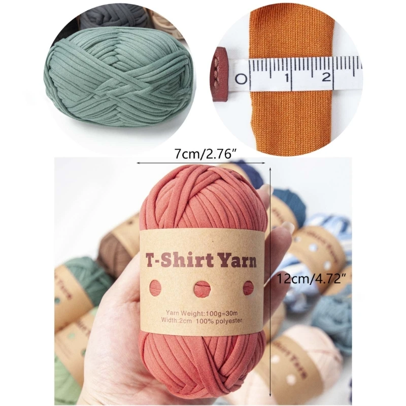 Lot 6 rouleaux fils pour T-Shirt, bandes tissu en Polyester recyclé pour l'artisanat le bricolage, livraison directe