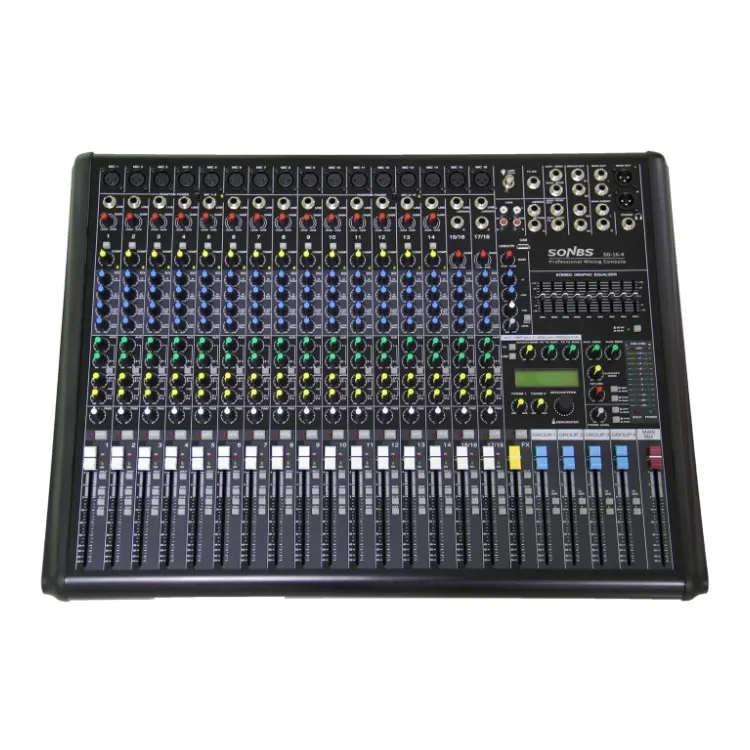 

4 Groups Of 16 Channel Audio Mixer USB Mixing Console Amplifier Computer Playback Phantom Power Effect Professional Audio Mixer