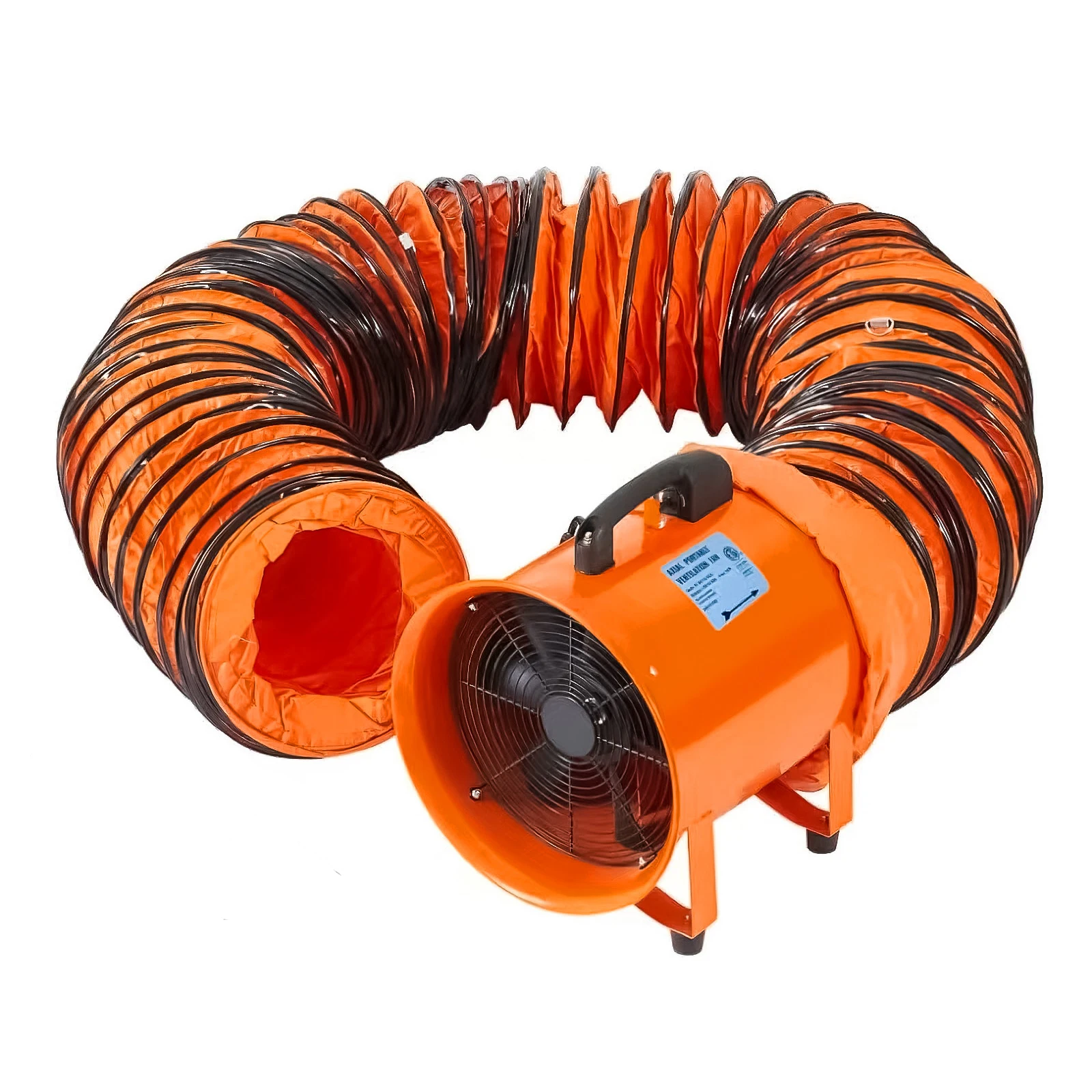 

12-Inch Heavy Duty Cylinder Axial Fan with 32ft Vinyl Hose,Portable Blower/Exhaust Fan,3500 CFM Directional Airflow for Basement