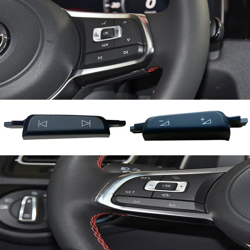 Car Steering Wheel Multifunction Switch Button Cover Car Interior Trim for VW Golf 7 7.5 G-TI  Ti-guan R-Line Jetta A7 PassatB8