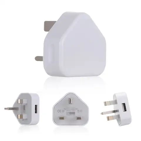 Home 1 Port USB 3 Pin UK Plug Power Adapter Wall Charger USB Charger