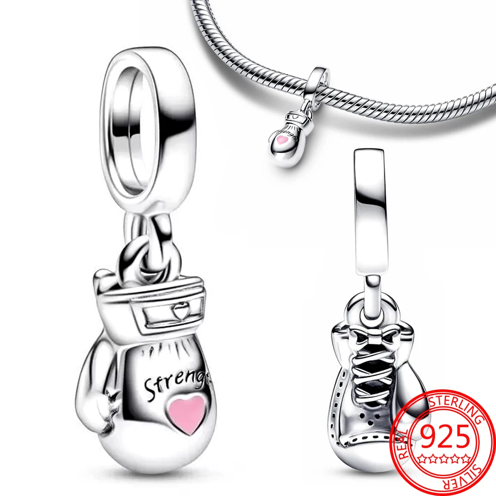 Arrivo 925 Sterling Silver Flying Unicorn Pig Charm fFit braccialetto fai da te collane creazione di gioielli