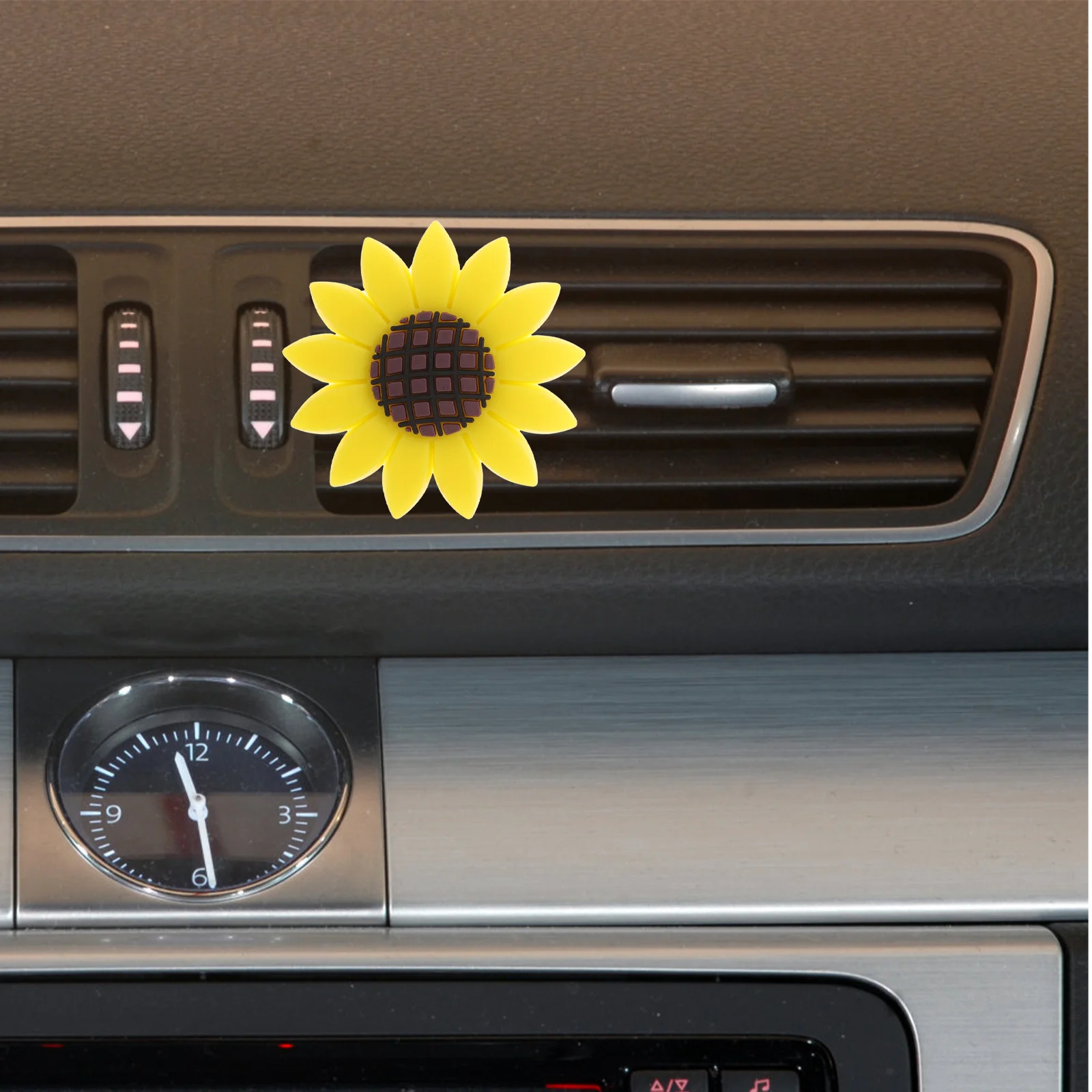 4 قطع من مشبك ناشر الروائح العلاجية للسيارة، زينة عباد الشمس، هدية متينة وخفيفة الوزن للحماية من الخدوش